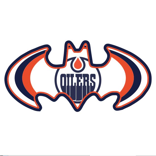 Edmonton Oilers Batman Logo iron on heat transfer...